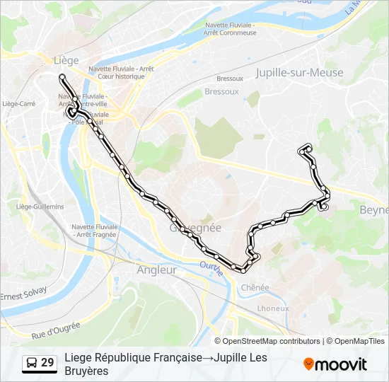 29 Bus Line Map