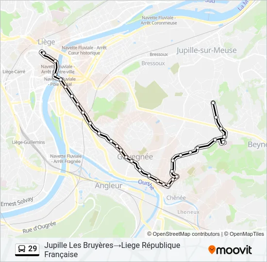 29 Bus Line Map