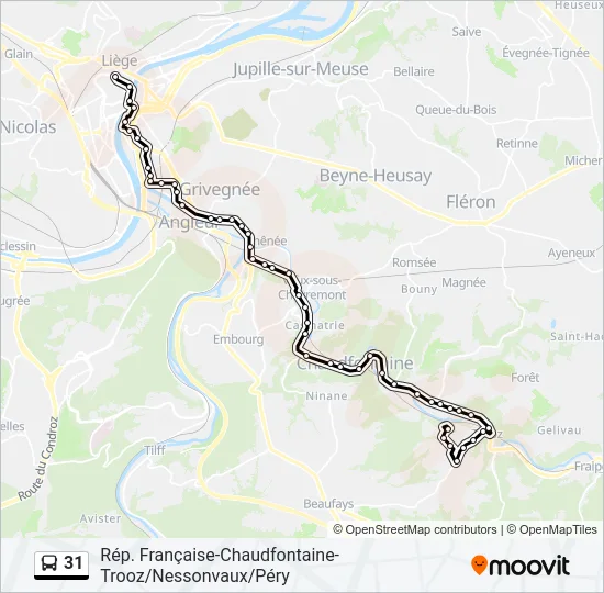 31 Bus Line Map