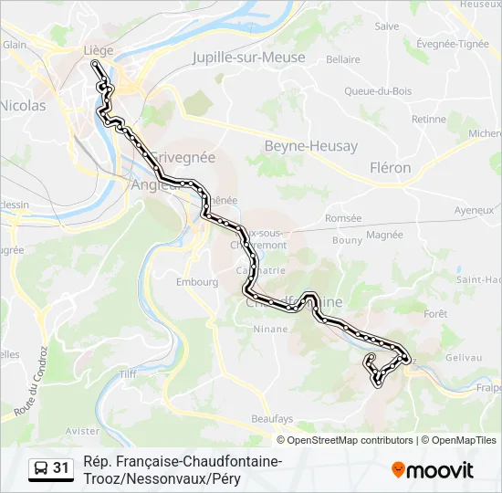 31 Bus Line Map