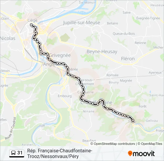 31 Bus Line Map