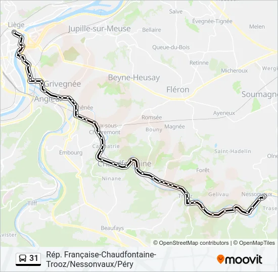 31 Bus Line Map