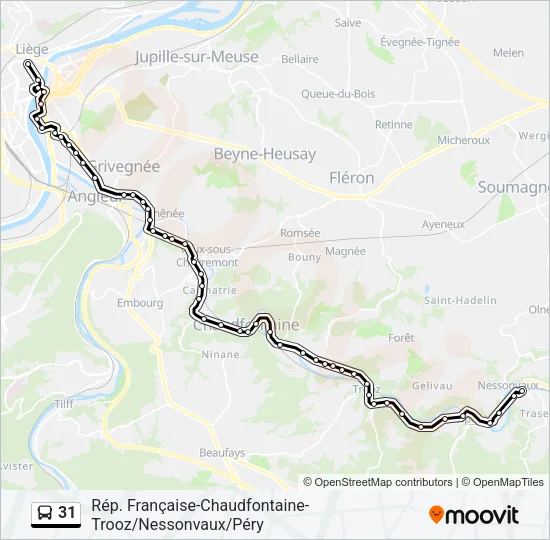31 Bus Line Map