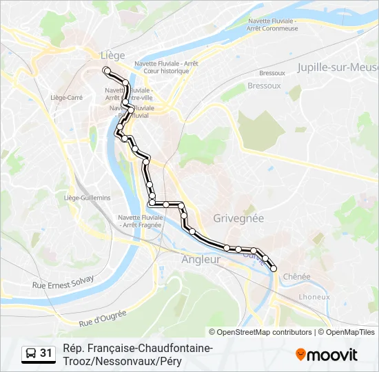 31 Bus Line Map
