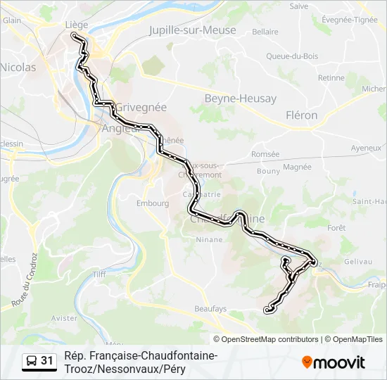 31 Bus Line Map