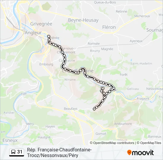 31 Bus Line Map