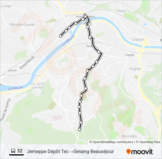 32 Bus Line Map