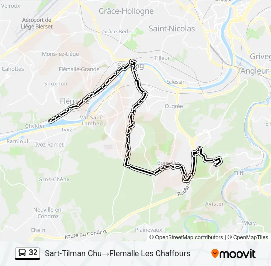 32 Bus Line Map