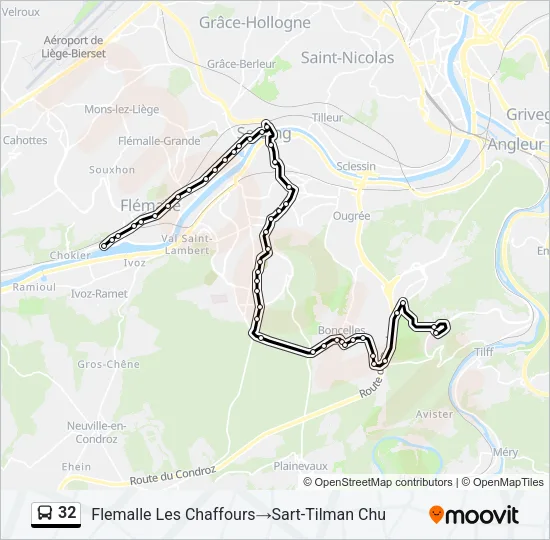 32 Bus Line Map