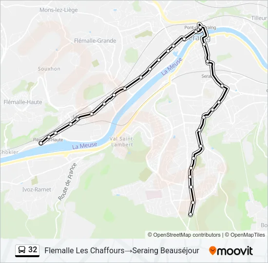 32 Bus Line Map