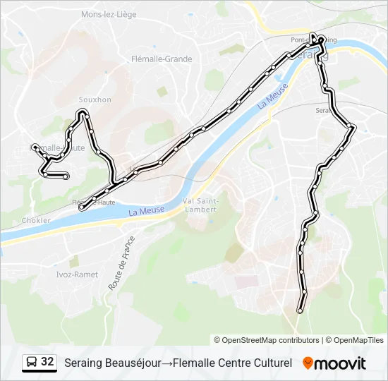32 Bus Line Map