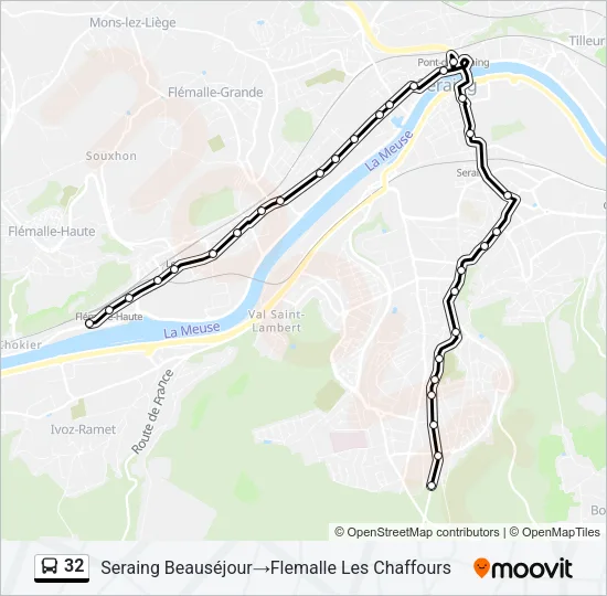 32 Bus Line Map