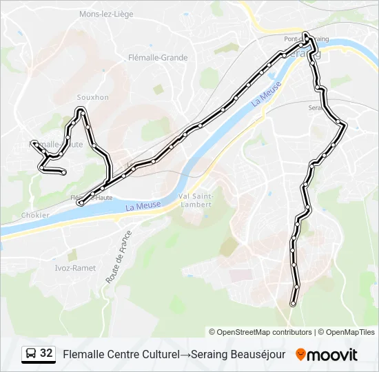 32 Bus Line Map