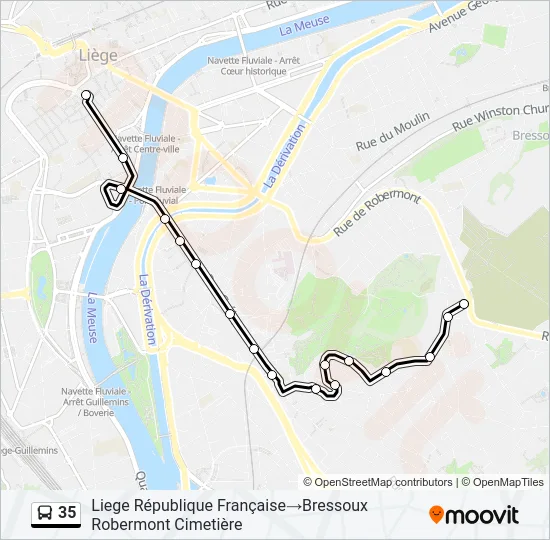 35 Bus Line Map