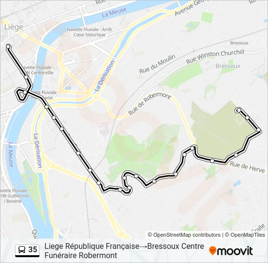 35 Bus Line Map