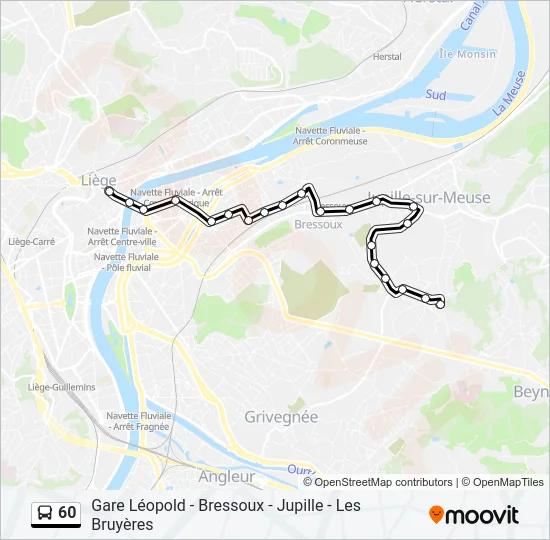60 Bus Line Map