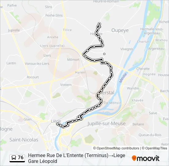 76 Bus Line Map