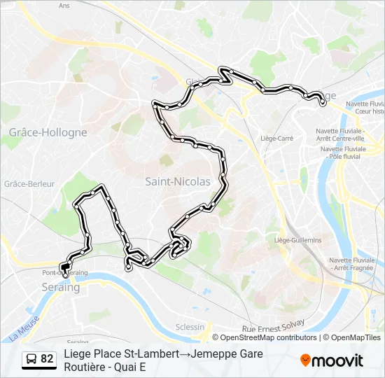 82 Bus Line Map