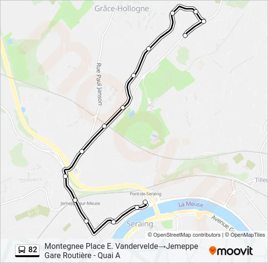 82 Bus Line Map