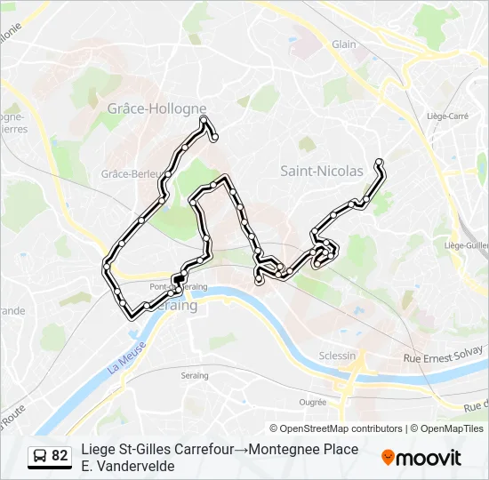 82 Bus Line Map