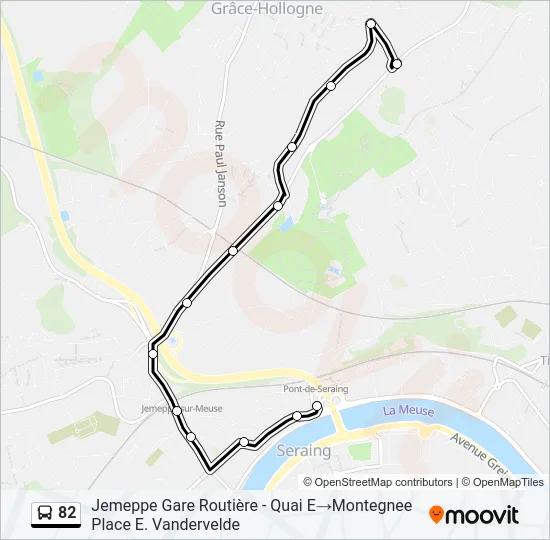 82 Bus Line Map