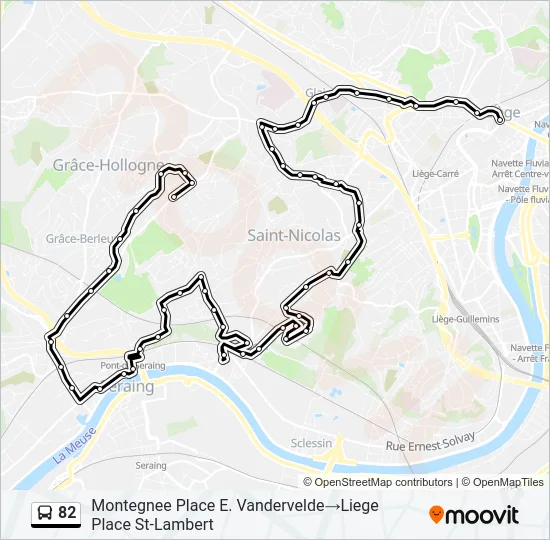 82 Bus Line Map