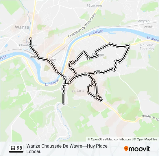 98 Bus Line Map