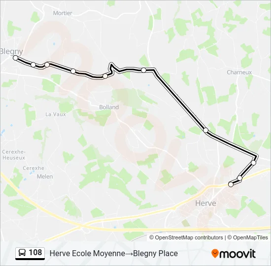 108 Bus Line Map