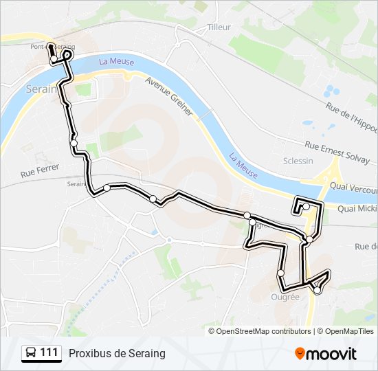 111 bus Line Map