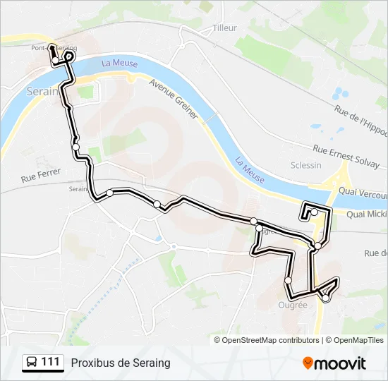 111 Bus Line Map
