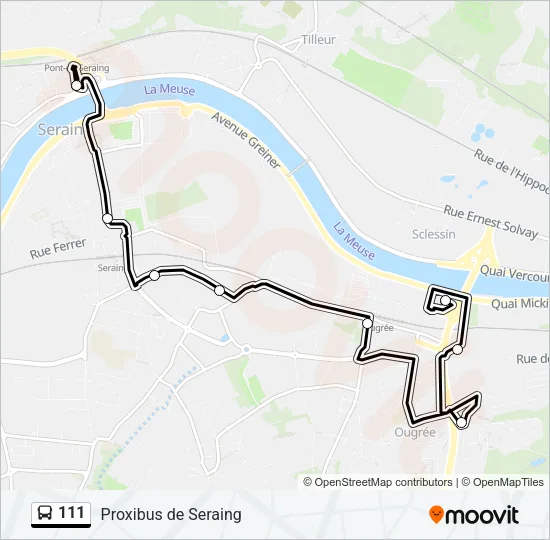 111 Bus Line Map