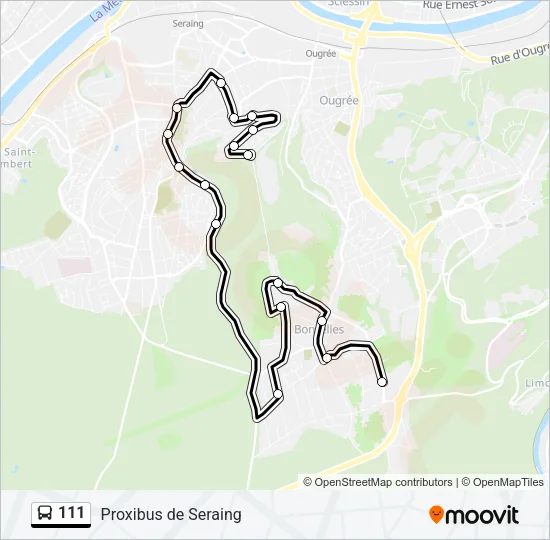 111 Bus Line Map