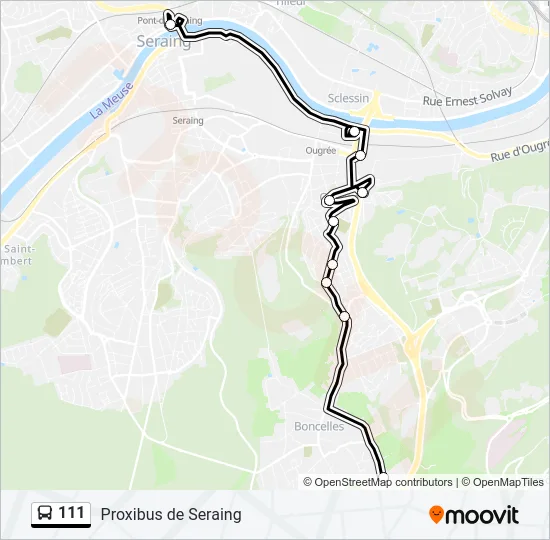 111 Bus Line Map
