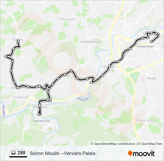 288 Bus Line Map