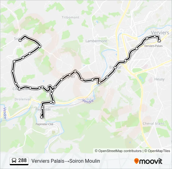 288 Bus Line Map