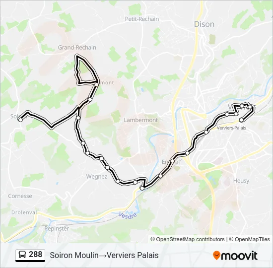 288 Bus Line Map