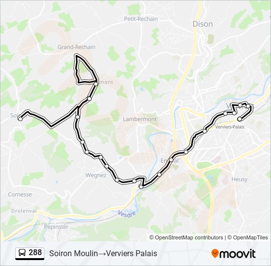 288 bus Line Map