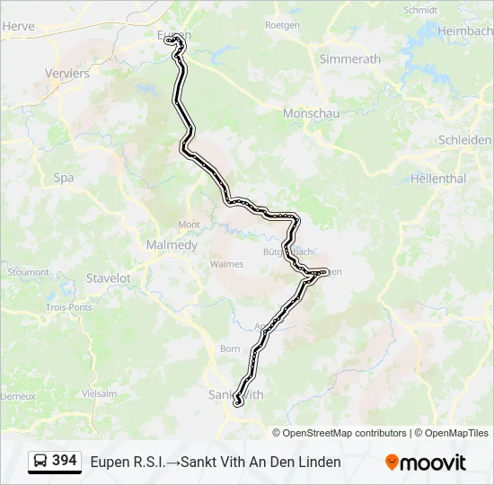 394 Bus Line Map