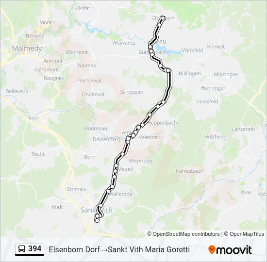 394 Bus Line Map