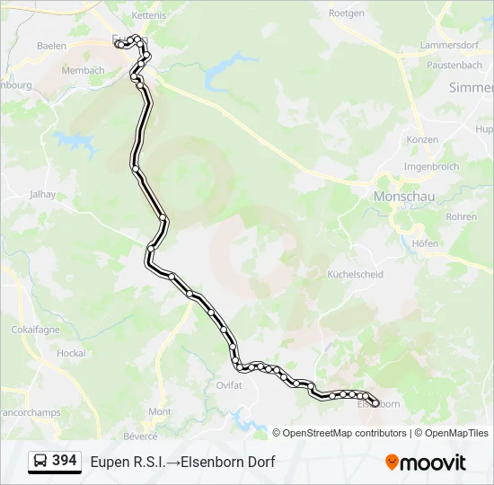394 Bus Line Map