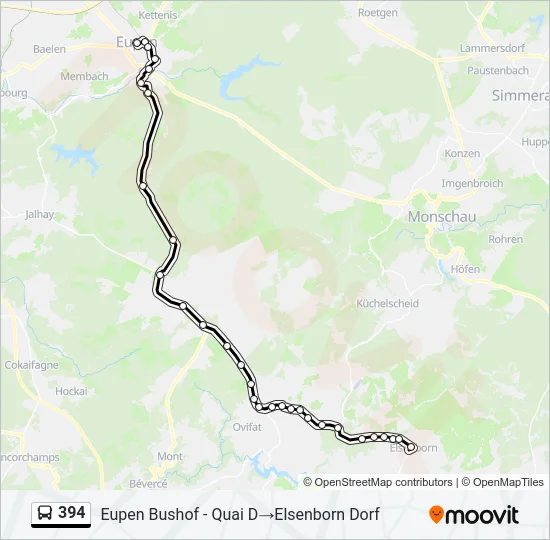 394 Bus Line Map
