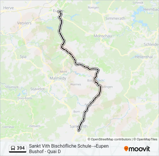 394 Bus Line Map