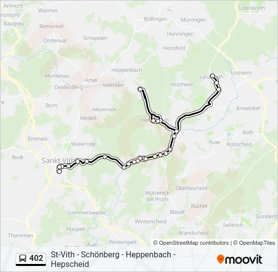 402 Bus Line Map