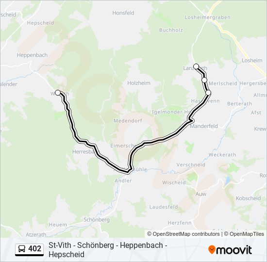 402 bus Line Map