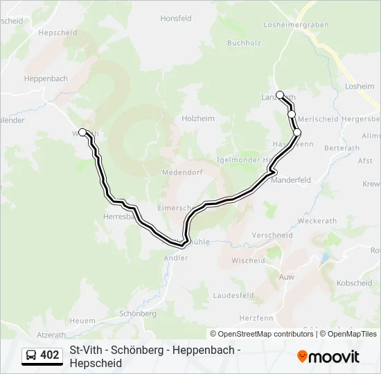 402 Bus Line Map