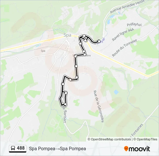 488 Bus Line Map