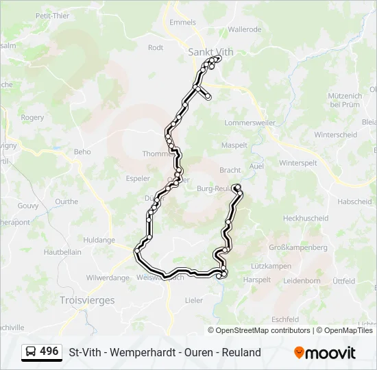 496 Bus Line Map