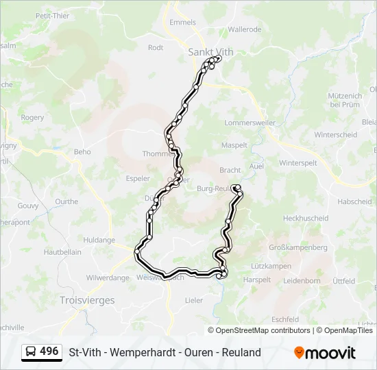 496 Bus Line Map