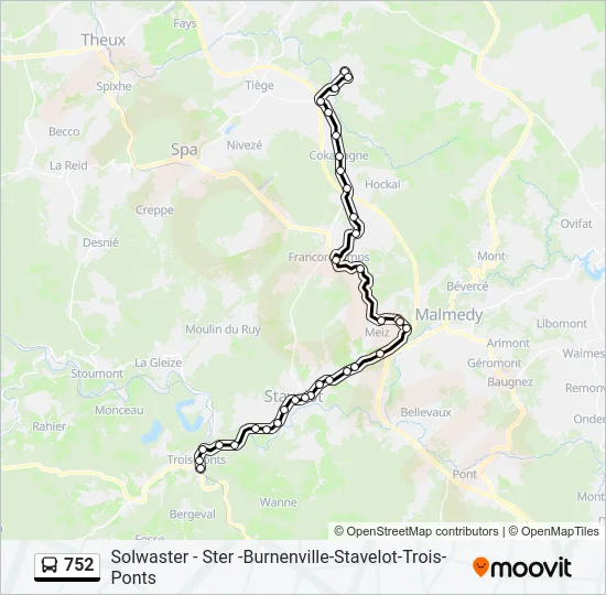 752 Bus Line Map