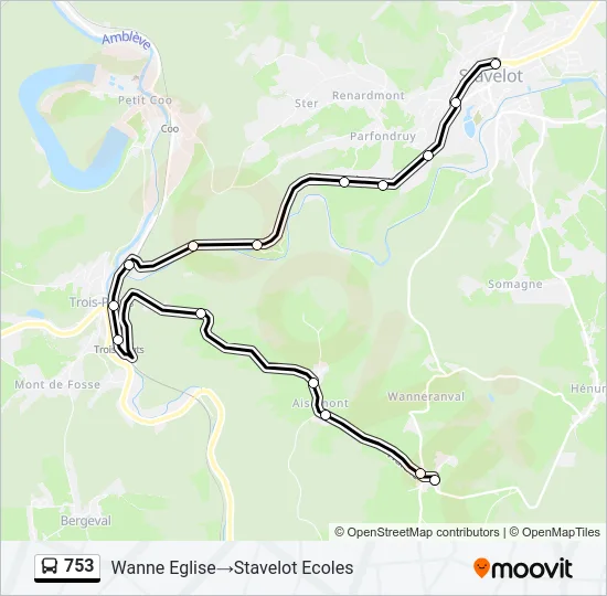 753 Bus Line Map